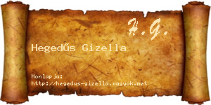 Hegedűs Gizella névjegykártya